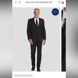 Men's Pronto Uomo Platinum Black Suit.